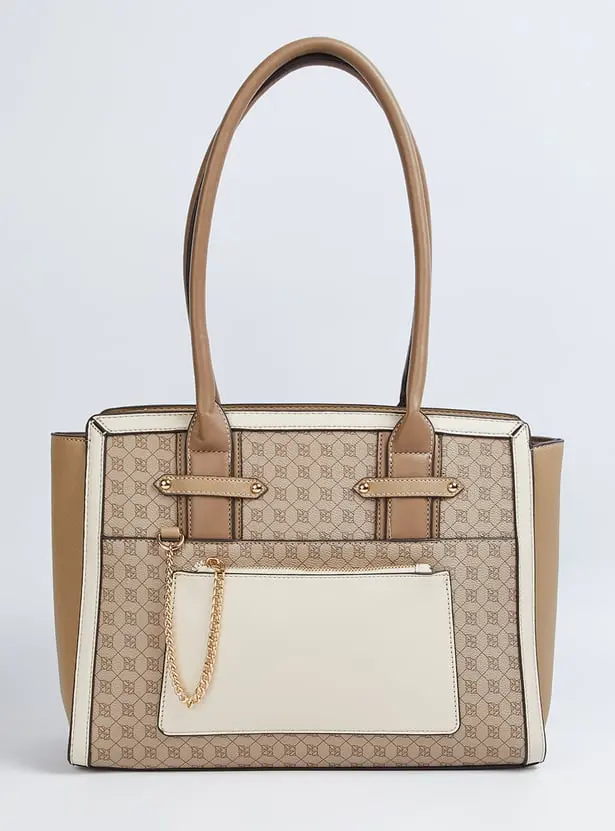 Women Printed Shoulder Bag with Purse