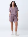 Wunderlove Mauve Solid Top and Bottom