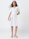 LOV White Embroidered Tiered Dress