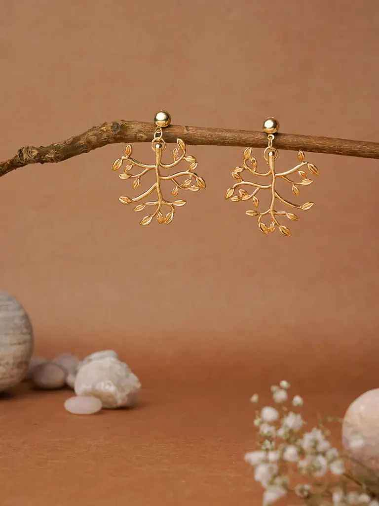 Golden Leaf Earring